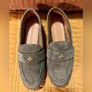 TORY BURCH GREEN SEASIDE LOAFERS ESPADRILLE